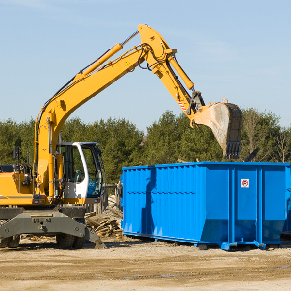 are there any restrictions on where a residential dumpster can be placed in Wakeshma MI